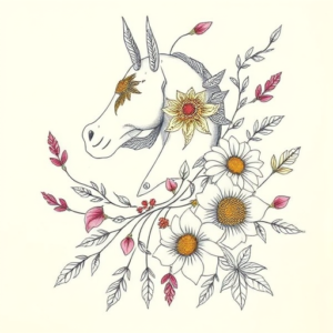 Floral Knight Tattoo