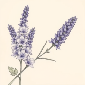 Floral Lavender Tattoo