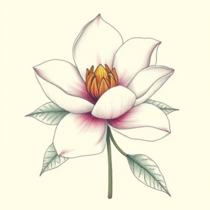 Floral Magnolia Tattoo