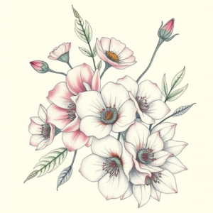 Floral Medical Tattoo