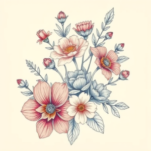 Floral Mictlantecuhtli Tattoo