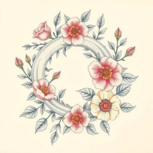 Floral Ouroboros Tattoo