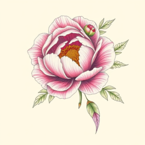 Floral Peony Tattoo