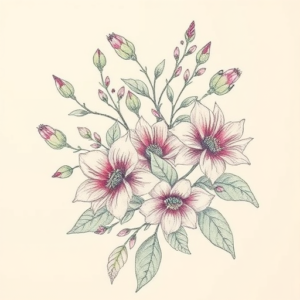 Floral Planchette Tattoo