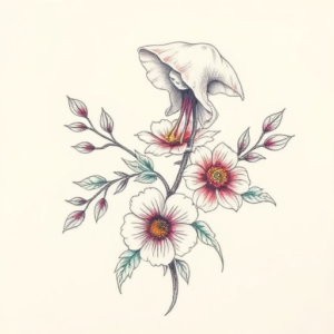 Floral Reaper Tattoo