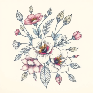 Floral Rockstar Tattoo