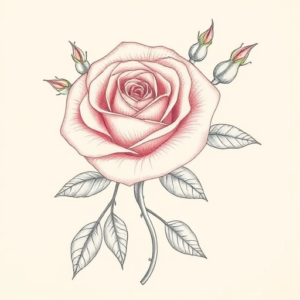 Floral Rose Tattoo