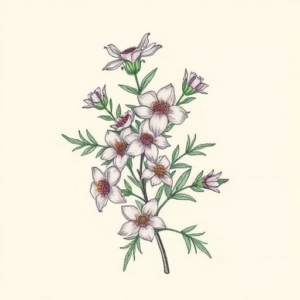 Floral Rosemary Tattoo