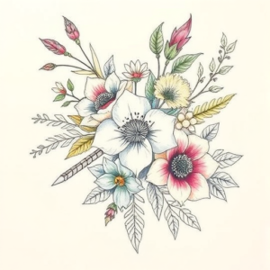 Floral Samurai Tattoo