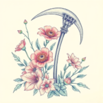 Floral Scythe Tattoo