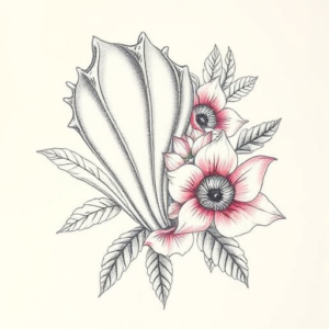 Floral Shell Tattoo
