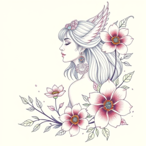 Floral Siren Tattoo