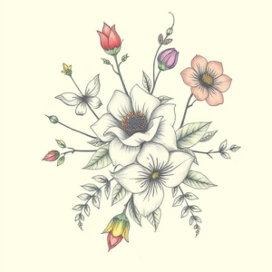 Floral Slytherin Tattoo