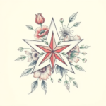 Floral Star Tattoo