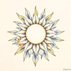 Floral Sun Tattoo