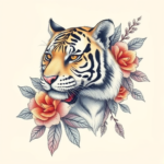Floral Tiger Tattoo