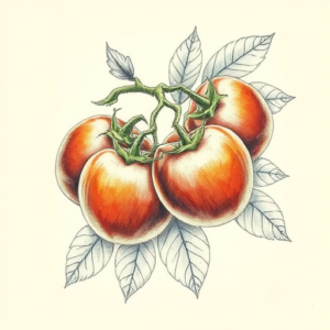 Floral Tomato Tattoo