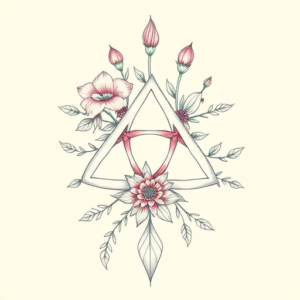 Floral Triquetra Tattoo