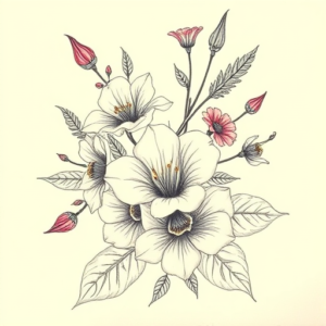 Floral Vampire Tattoo