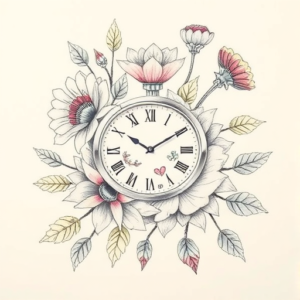 Floral Watch Tattoo