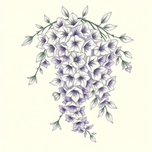 Floral Wisteria Tattoo