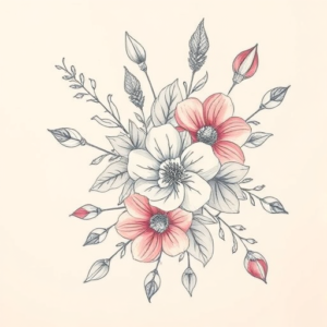 Floral Witcher Tattoo