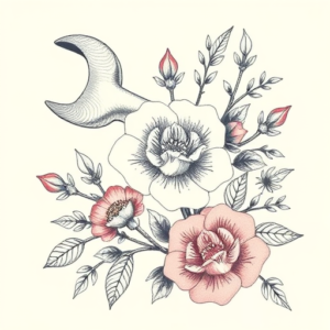 Floral Wrench Tattoo