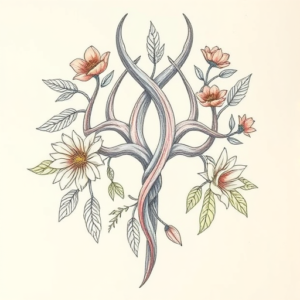 Floral Yggdrasil Tattoo