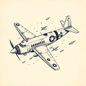 Full-View Airplane Tattoo