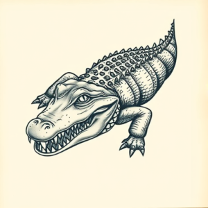 Full-View Alligator Tattoo