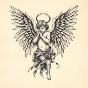 Full-View Angel Tattoo