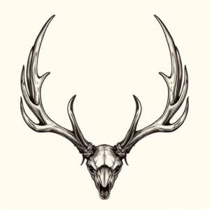 Full-View Antler Tattoo