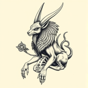 Full-View Anubis Tattoo