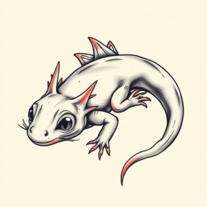 Full-View Axolotl Tattoo