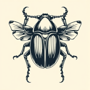 Full-View Beetle Tattoo