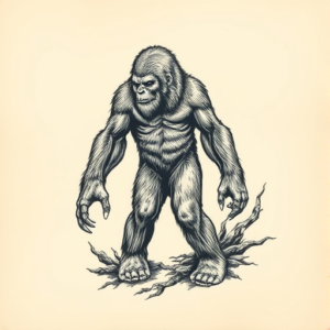 Full-View Bigfoot Tattoo