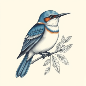 Full-View Bluebird Tattoo