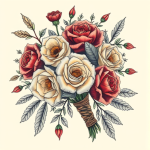 Full-View Bouquet Tattoo