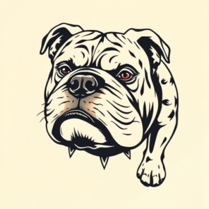 Full-View Bulldog Tattoo