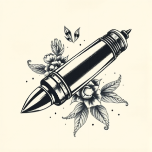 Full-View Bullet Tattoo