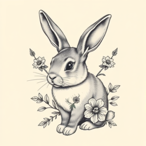Full-View Bunny Tattoo