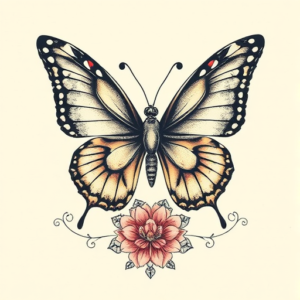 Full-View Butterfly Tattoo