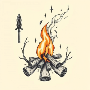 Full-View Campfire Tattoo