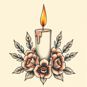 Full-View Candle Tattoo