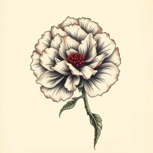 Full-View Carnation Tattoo