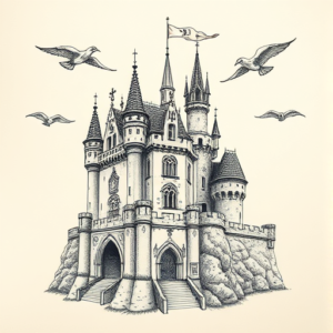 Full-View Castle Tattoo