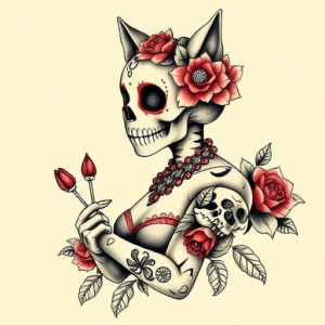 Full-View Catrina Tattoo