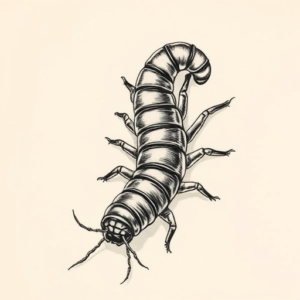 Full-View Centipede Tattoo
