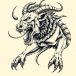 Full-View Cerberus Tattoo