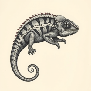 Full-View Chameleon Tattoo